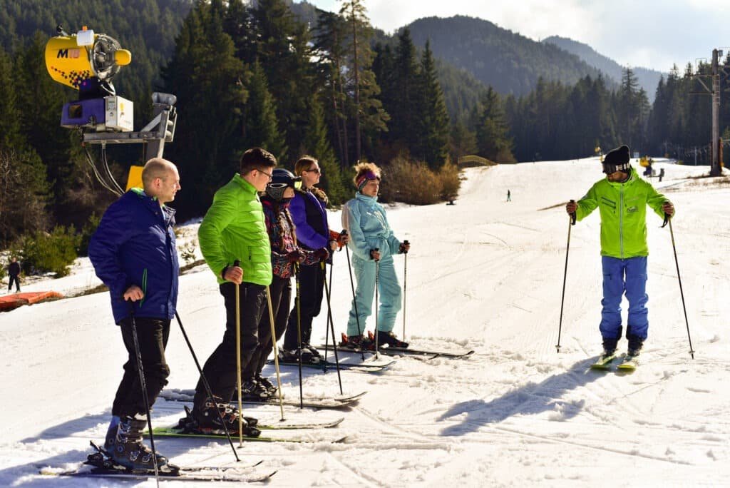 learning to ski in Zakopane